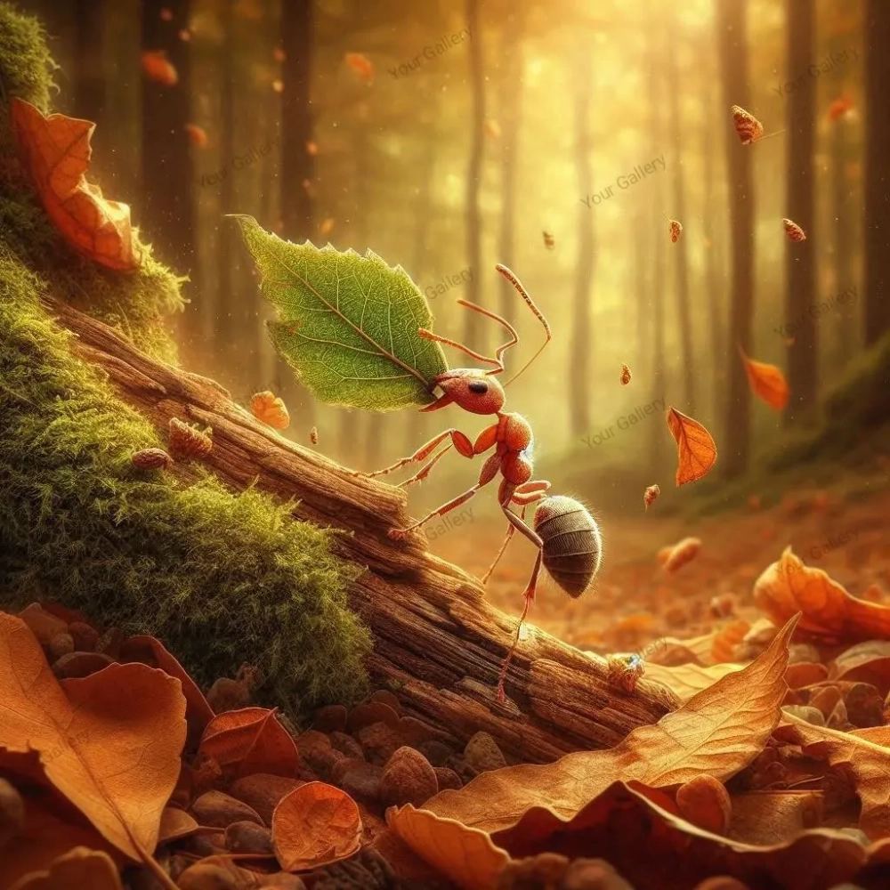 Tổng thể tổ kiến vàng treo lơ lửng trên cành cây cao