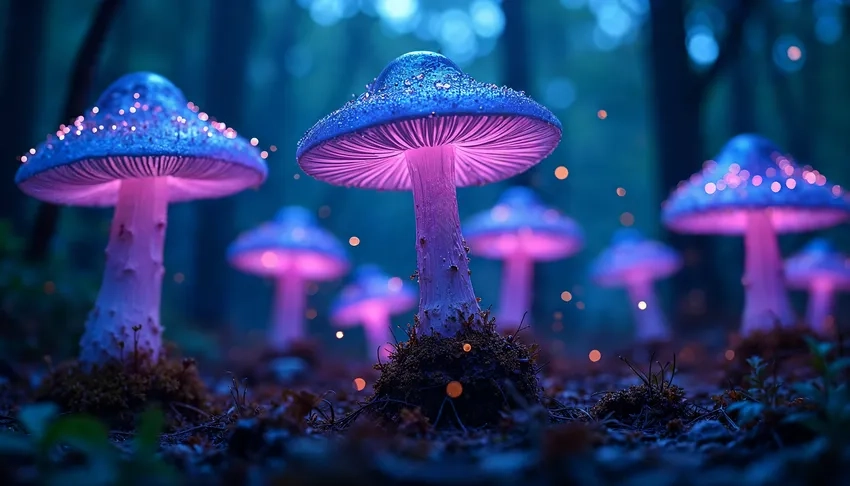 Nấm phát sáng rừng nhiệt đới tỏa ánh sáng mê hoặc