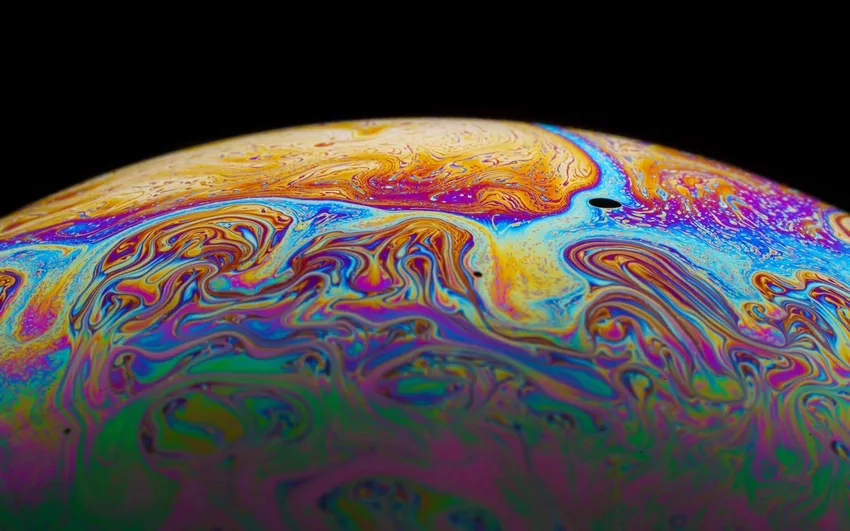 Tạo cảm hứng với background bong bóng xà phòng nhiều màu