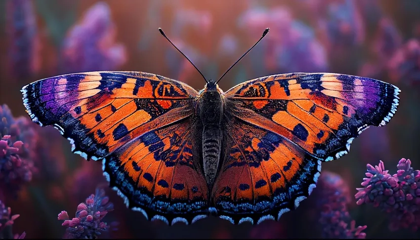 Bướm macro trong vườn mang vẻ đẹp dịu dàng và thanh bình