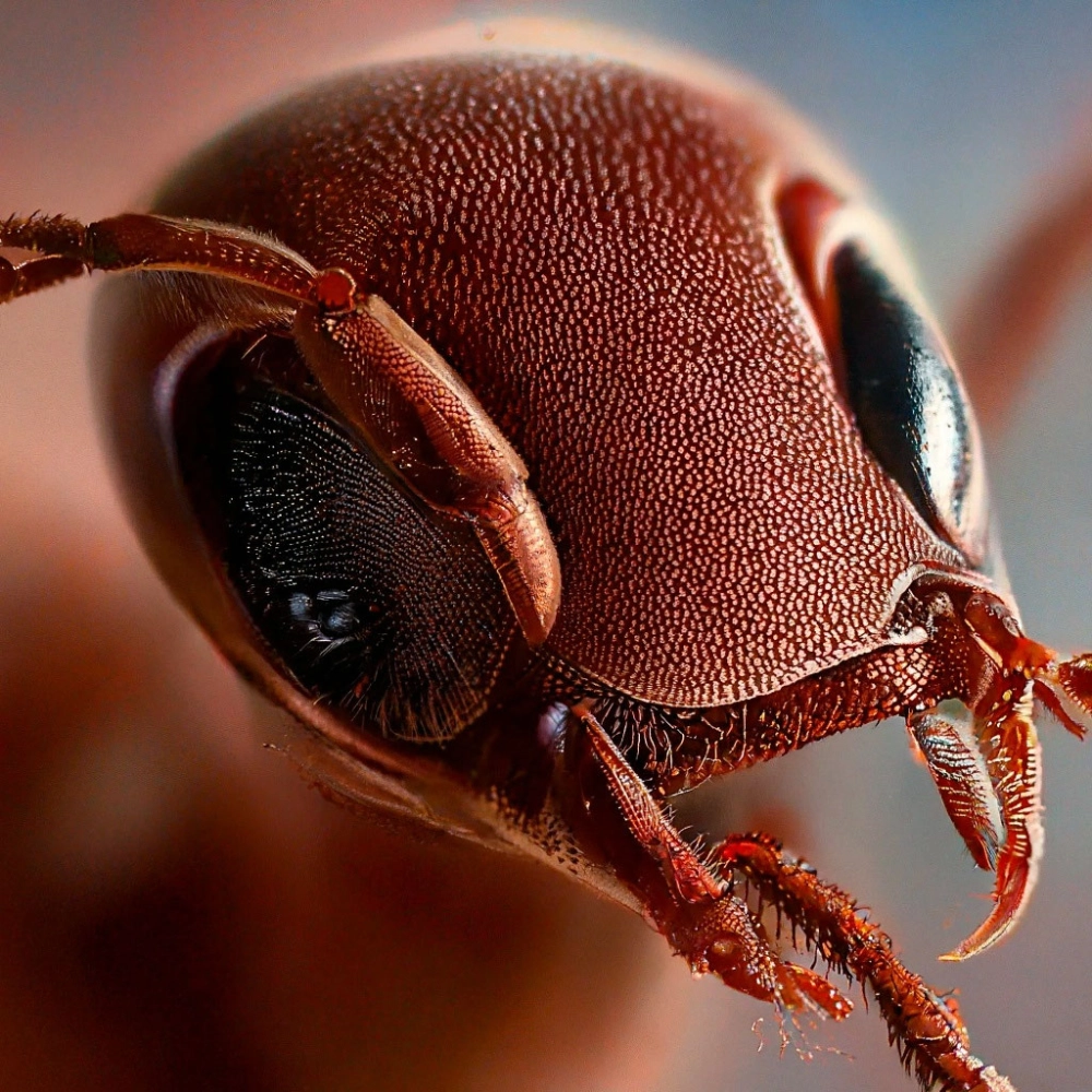 Chân dung kiến sư tử đang rình mồi dưới hố cát mịn