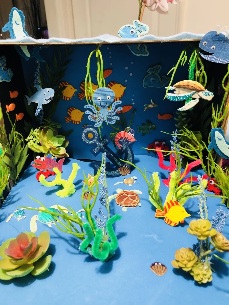 Hiệu ứng sống động từ diorama dưới nước resin