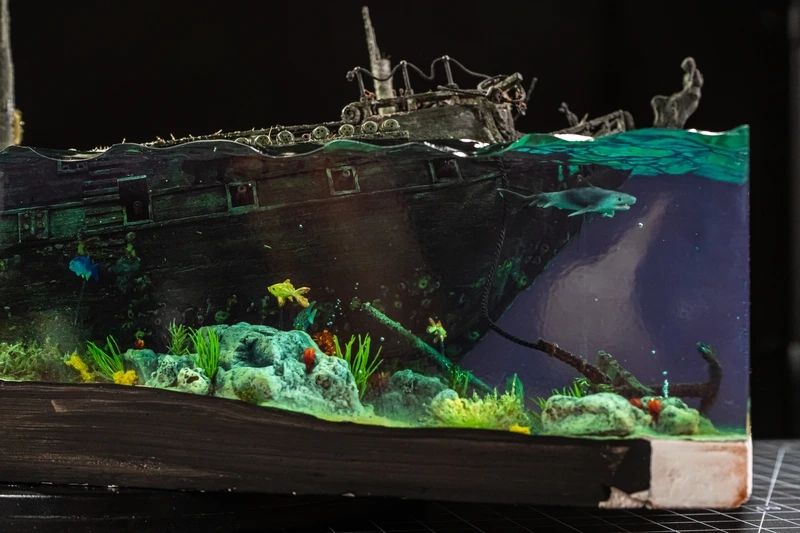 Chiếu sáng độc đáo cùng diorama dưới nước LED