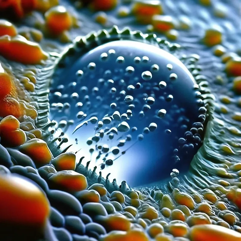 Giọt nước hồ soi kính hiển vi thế giới vi mô