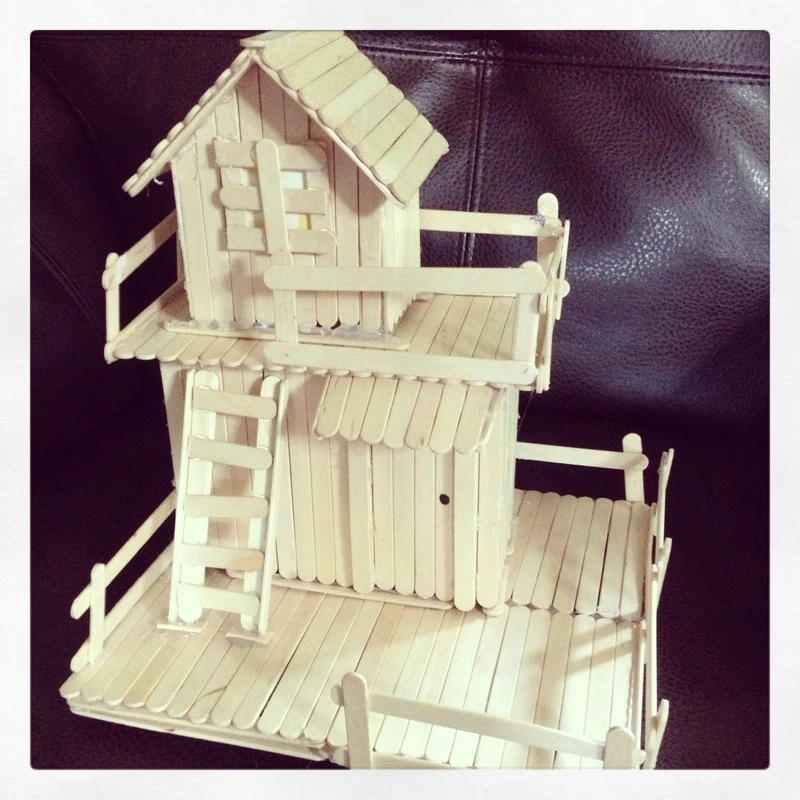 Thu nhỏ ngôi nhà với làm nhà bằng que kem mini