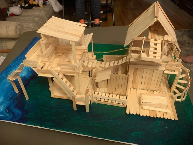 Cổ điển tinh tế nhờ làm nhà bằng que kem cổ điển