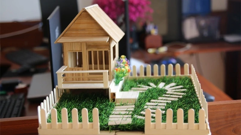 Siêu dễ thương nhờ làm nhà bằng que kem siêu dễ thương