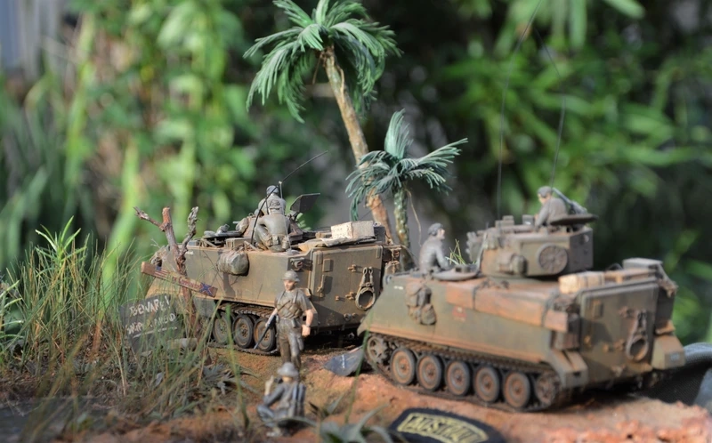 Tạo cảnh sống động cùng mô hình chiến tranh mini diorama