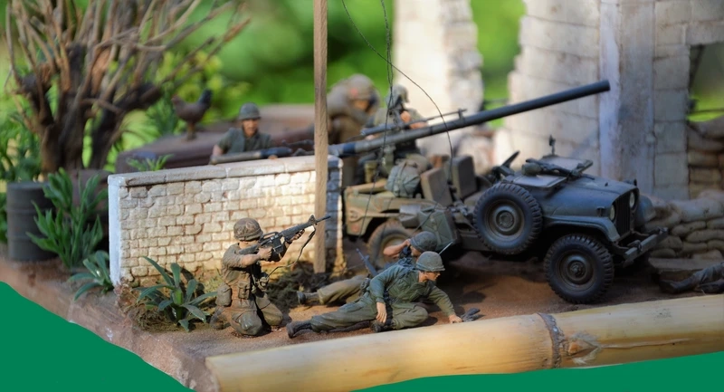 Sáng tạo quân đội thu nhỏ với mô hình chiến tranh mini quân đội