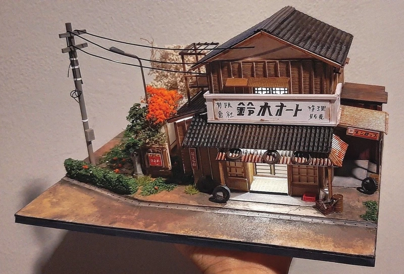 Handmade tinh xảo với mô hình đường phố Nhật Bản handmade