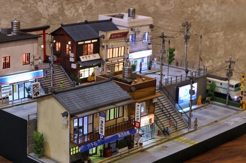 Khám phá đường hẻm nhỏ xinh mô hình đường phố Nhật Bản đường hẻm