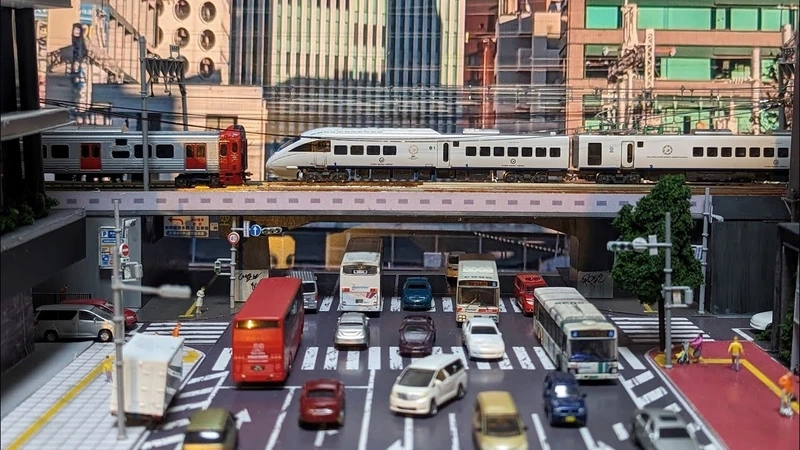 Nghệ thuật đường phố tinh tế mô hình đường phố Nhật Bản nghệ thuật