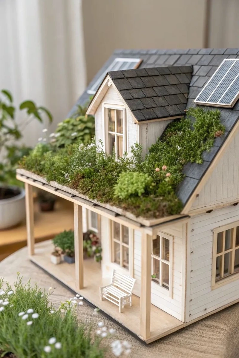 Làm đẹp góc phòng với nhà tí hon mini gỗ