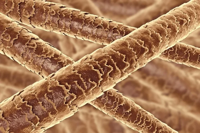 Mặt cắt ngang sợi tóc hình tròn