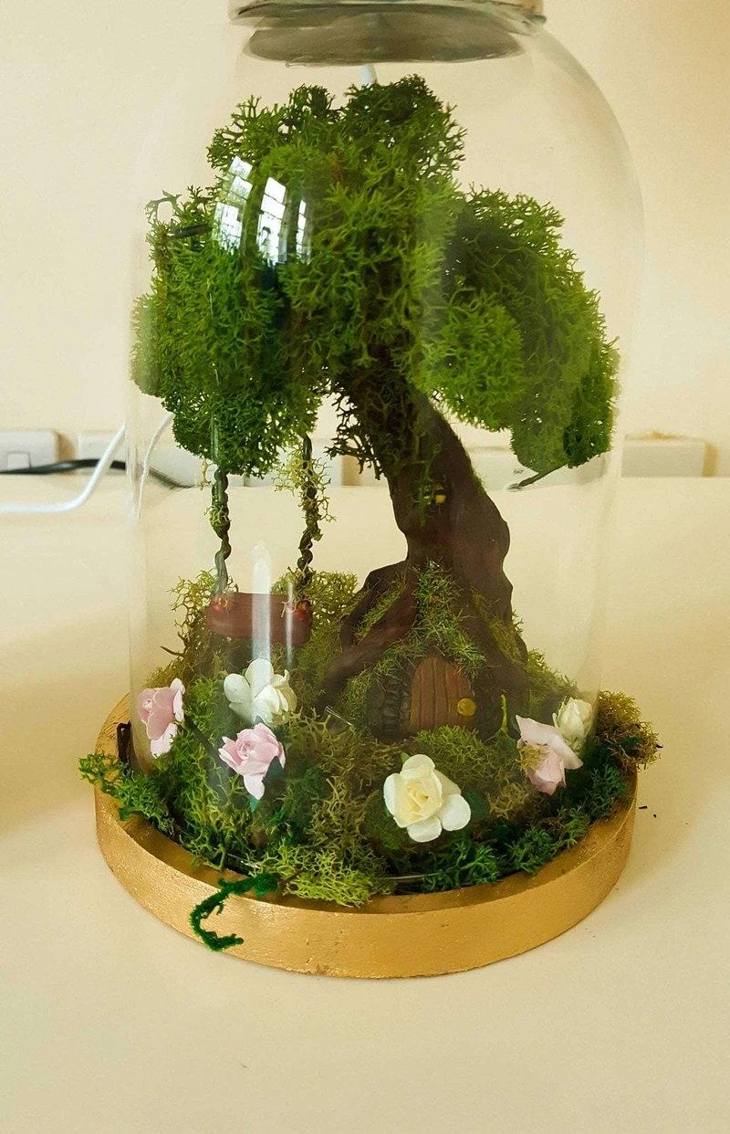 Dễ thực hiện nhờ tiểu cảnh trong hũ thủy tinh đơn giản