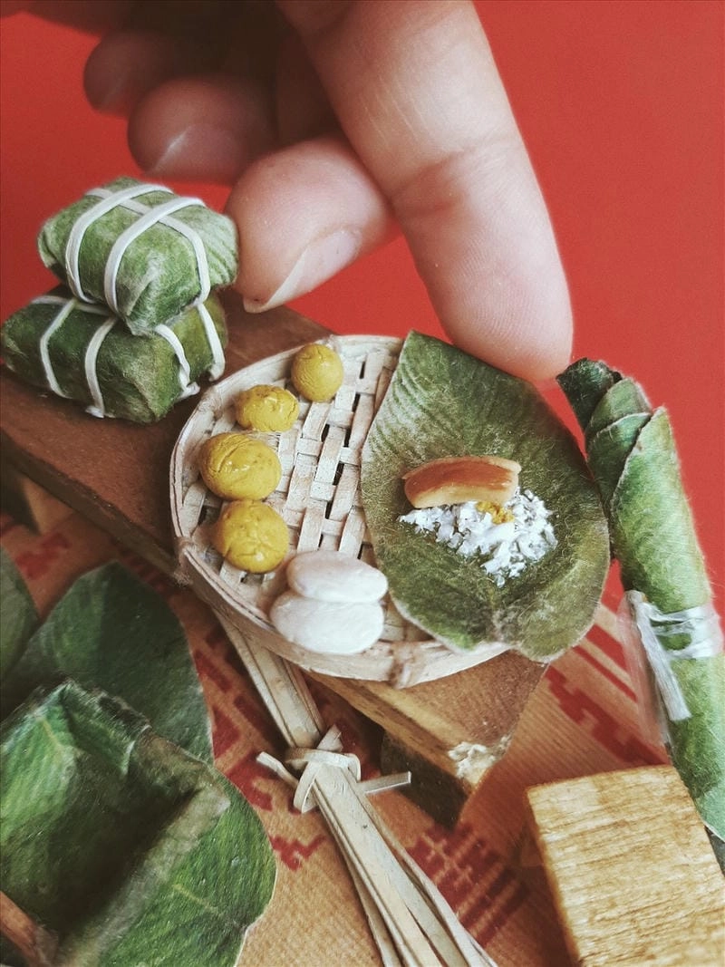 Bánh chưng tí hon được ưa chuộng nhờ hình thức xinh xắn