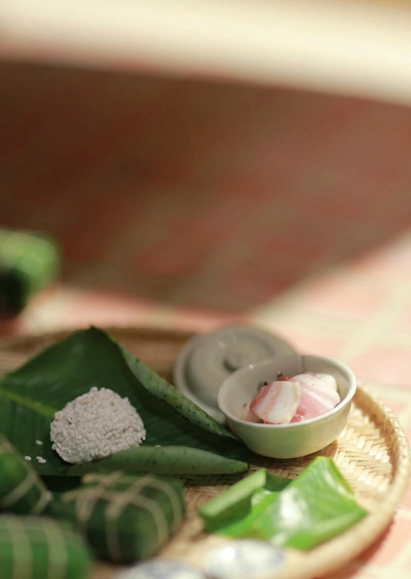 Bánh chưng tí hon ý nghĩa tượng trưng cho sum họp