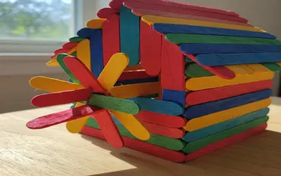 Làm nhà bằng que kem đẹp mắt cho mô hình sáng tạo độc đáo