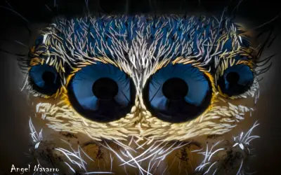 Bộ ảnh mắt nhện nhảy macro sắc nét và ngộ nghĩnh