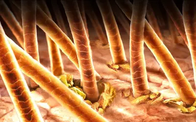 Khám phá cấu trúc sợi tóc phóng to 1000 lần dưới kính hiển vi