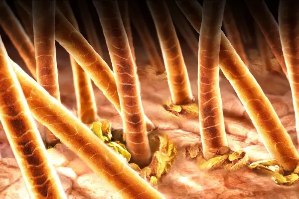 Khám phá cấu trúc sợi tóc phóng to 1000 lần dưới kính hiển vi