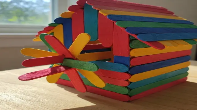 Làm nhà bằng que kem đẹp mắt cho mô hình sáng tạo độc đáo