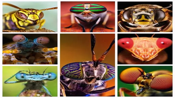 Bộ ảnh mắt chuồn chuồn macro màu sắc rực rỡ 4K