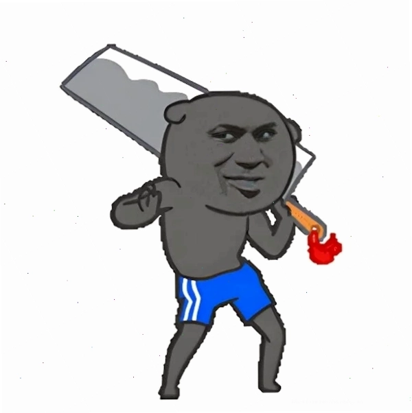 Ảnh chế meme mèo cầm dao với biểu cảm khó đỡ
