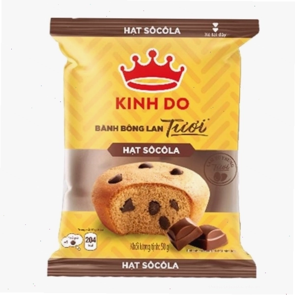 Bánh bông lan Kinh Đô nhân hạt socola thơm lừng