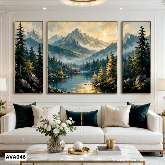 Bộ 3 tranh canvas phong cảnh hùng vĩ AVA046