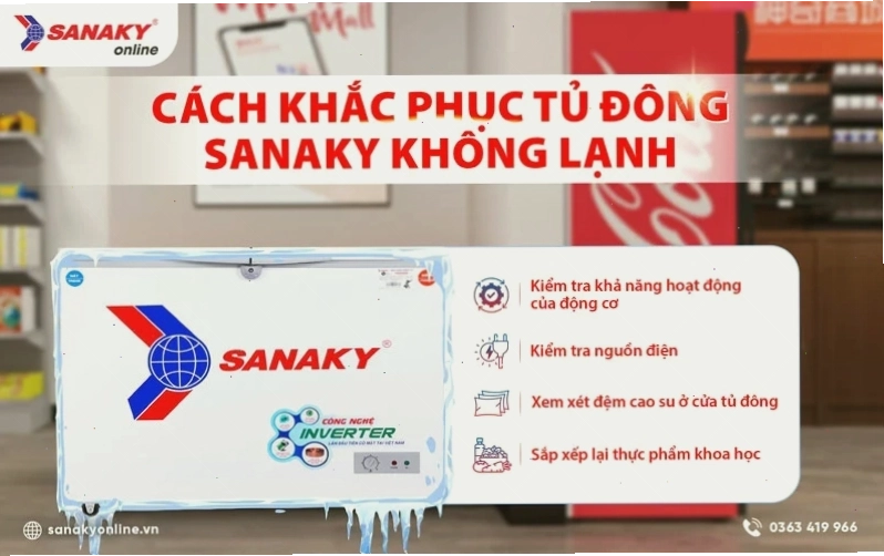 Các bước khắc phục tủ đông không lạnh hiệu quả