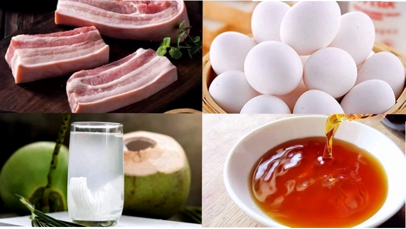 Các nguyên liệu cần thiết để nấu thịt kho tàu thơm ngon
