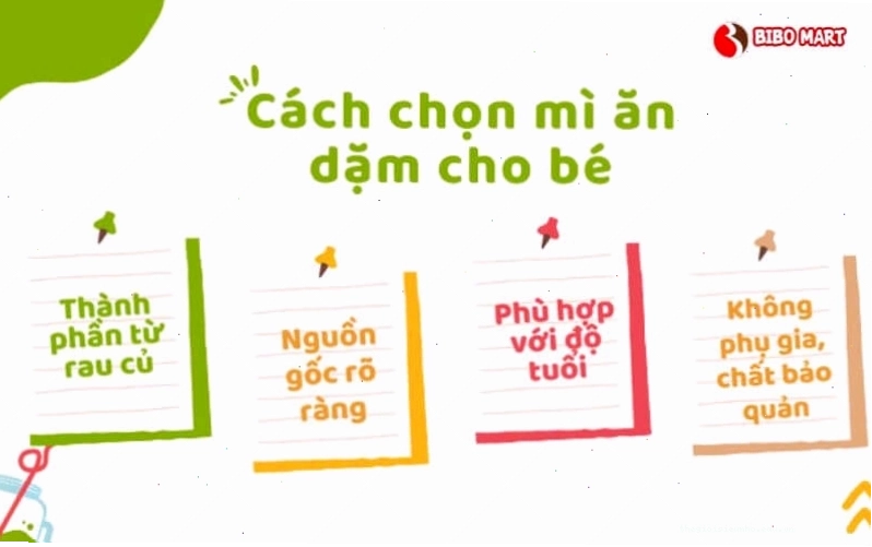 Chọn mì ăn dặm cho bé cần lưu ý thành phần và độ tuổi