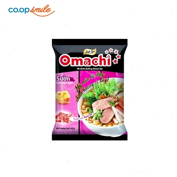 Hình ảnh bao bì mì Omachi sườn hầm ngũ quả