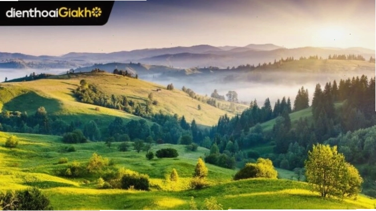 Hình nền đồi núi hùng vĩ và thơ mộng