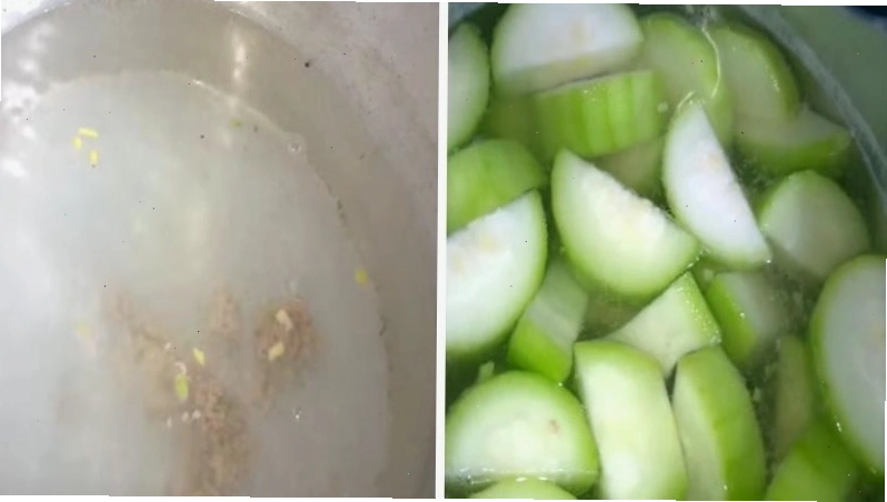 Hoàn thành nồi canh bí đao thịt bằm