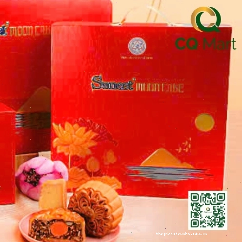 Hộp bánh trung thu yến sào Khánh Hòa 4 bánh với thiết kế bắt mắt