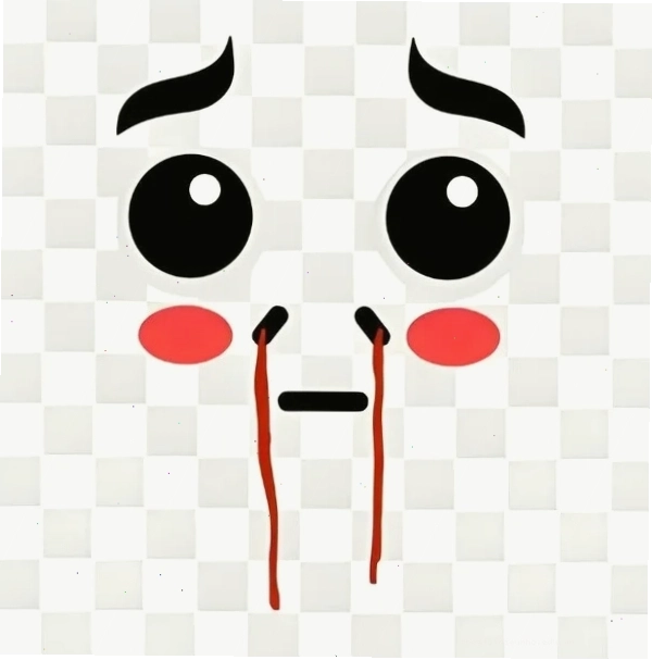 Khuôn mặt meme bị chảy máu mũi