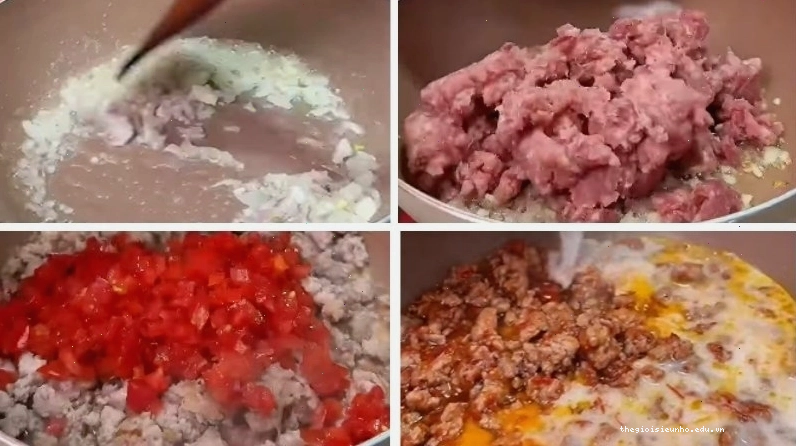 Làm sốt thịt bò cà chua cho mì Ý
