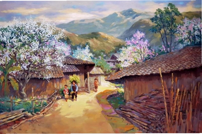 Lựa chọn tranh phong cảnh mùa xuân theo sở thích và phong cách