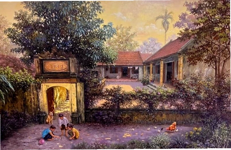 Lũy tre xanh rì bao quanh làng quê