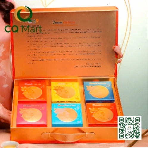 Mẫu hộp bánh trung thu yến sào Khánh Hòa 6 bánh sang trọng