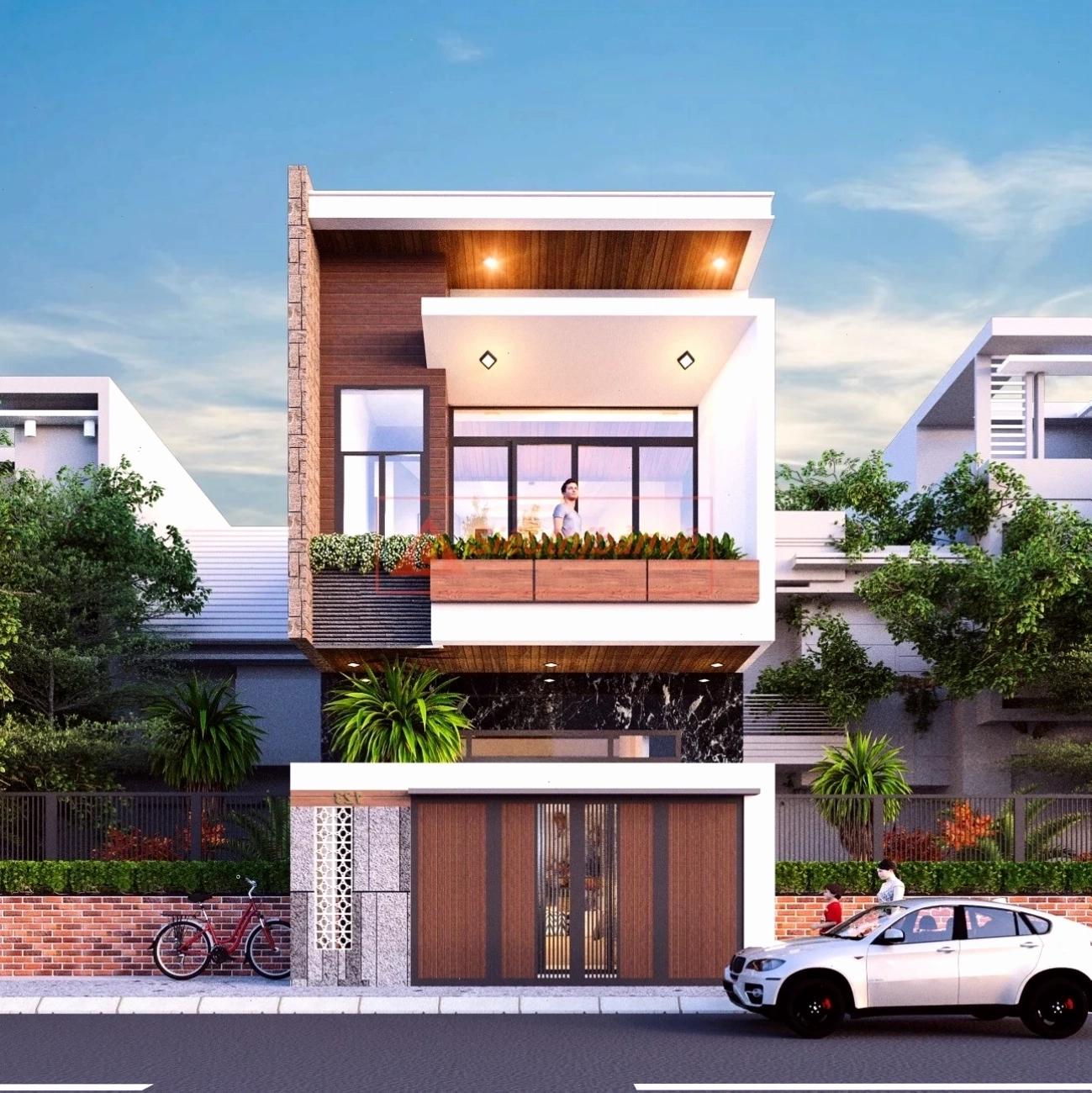 Mẫu nhà đẹp 2 tầng xây dựng theo phong cách đơn giản, đầy đủ tiện nghi