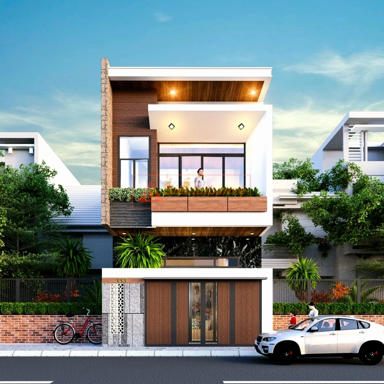 Mẫu nhà đẹp 2 tầng xây dựng theo phong cách đơn giản, đầy đủ tiện nghi