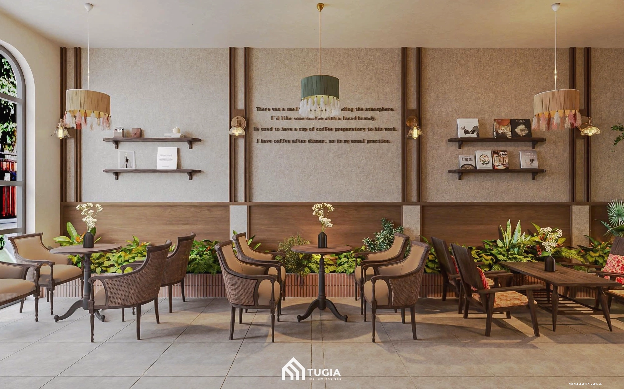 Mẫu thiết kế quán cafe nhỏ đẹp phong cách vintage