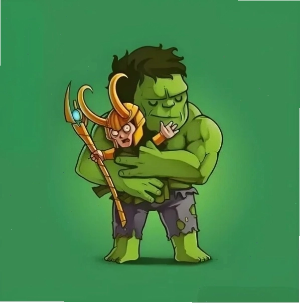 Meme người khổng lồ xanh ôm người yêu