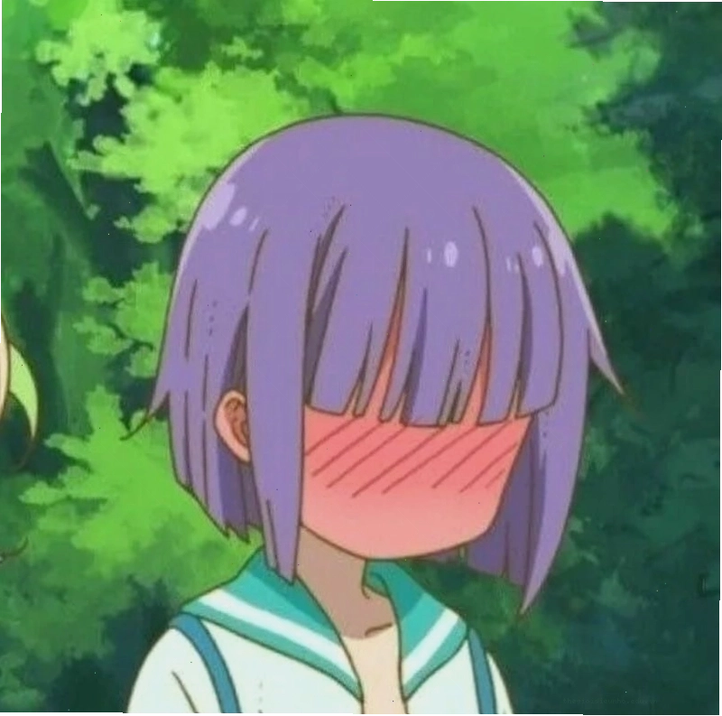 Meme nhân vật anime ngại ngùng dễ thương