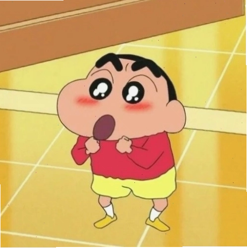 Meme Shin ngồi suy tư