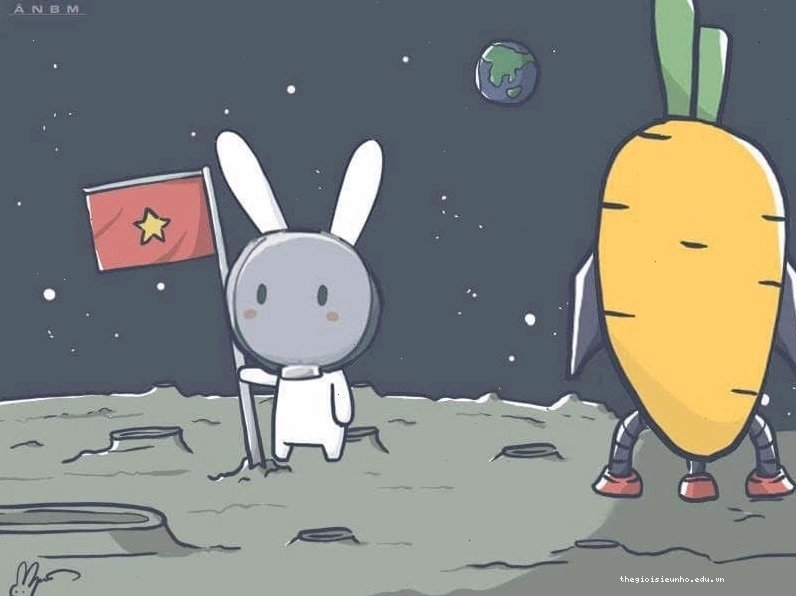 Meme thỏ bảy màu với biểu cảm khó chịu