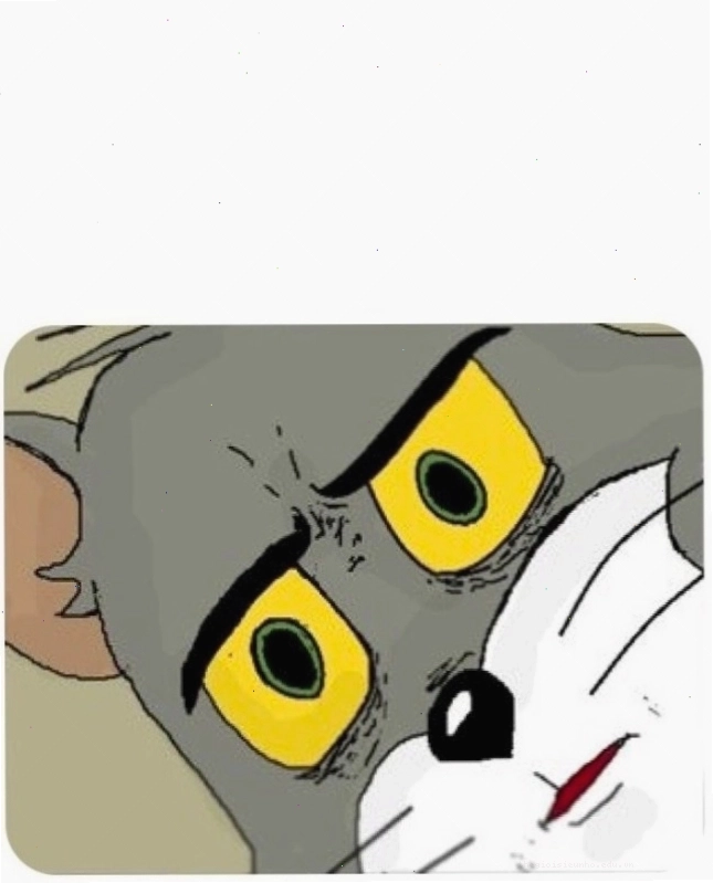 Meme Tom cat from Tom and Jerry, surprised that meme, tom's face